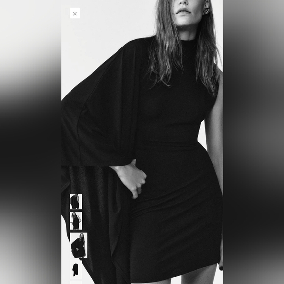 Zara Dresses & Skirts - Zara Asymmetric Sleeve Dress Limited Edition